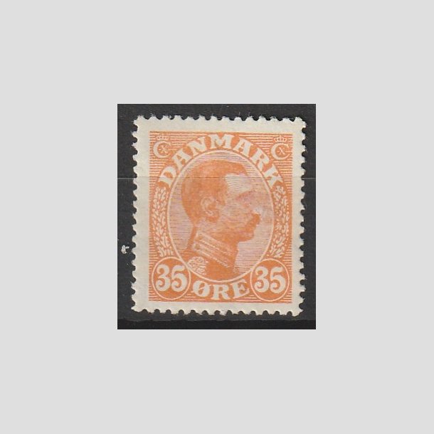 FRIMRKER DANMARK | 1913 - AFA 73 - Chr. X 35 re orange (UB) - Ubrugt