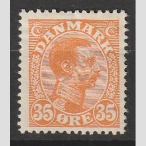FRIMRKER DANMARK | 1913 - AFA 73 - Chr. X 35 re orange (UB) - Ubrugt