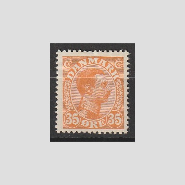 FRIMRKER DANMARK | 1913 - AFA 73 - Chr. X 35 re orange (UB) - Ubrugt
