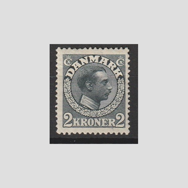 FRIMRKER DANMARK | 1913 - AFA 76 - Chr. X 2 Kroner skifergr - Ubrugt