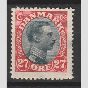 FRIMRKER DANMARK | 1918-20 - AFA 102 - Chr. X 27 re sort/rd - Ubrugt
