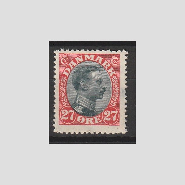 FRIMRKER DANMARK | 1918-20 - AFA 102 - Chr. X 27 re sort/rd - Ubrugt