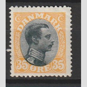FRIMRKER DANMARK | 1918-20 - AFA 104 - Chr. X 35 re gul/sort - Ubrugt