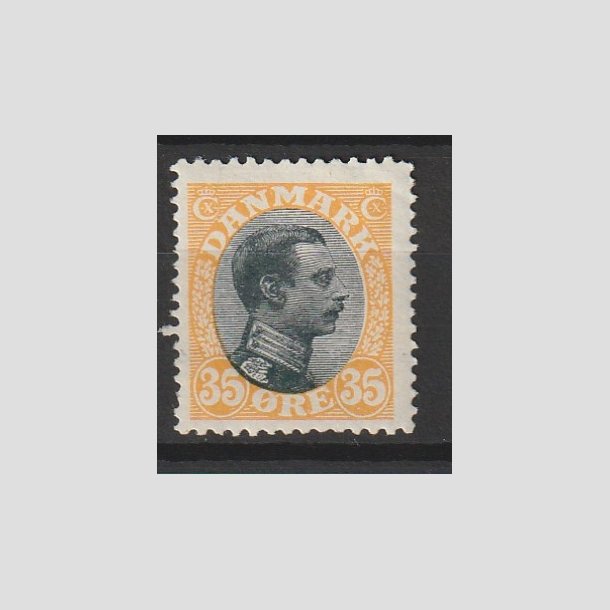 FRIMRKER DANMARK | 1918-20 - AFA 104 - Chr. X 35 re gul/sort - Ubrugt