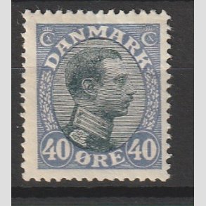 FRIMRKER DANMARK | 1918-20 - AFA 105a - Chr. X 40 re bllilla/sort - Ubrugt