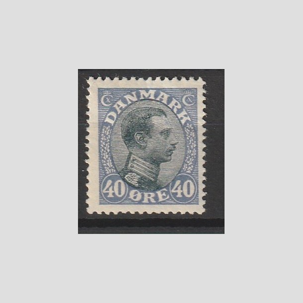 FRIMRKER DANMARK | 1918-20 - AFA 105a - Chr. X 40 re bllilla/sort - Ubrugt