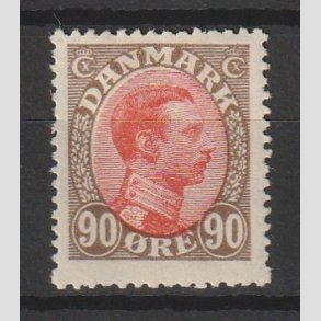 FRIMRKER DANMARK | 1918-20 - AFA 109 - Chr. X 90 re brun/rd - Ubrugt