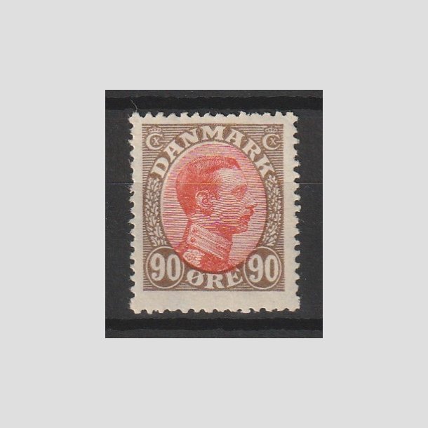 FRIMRKER DANMARK | 1918-20 - AFA 109 - Chr. X 90 re brun/rd - Ubrugt