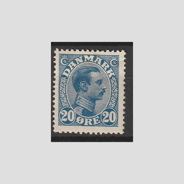 FRIMRKER DANMARK | 1913 - AFA 71 - Chr. X 20 re bl (UB) - Ubrugt