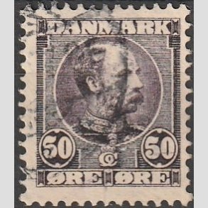 FRIMRKER DANMARK | 1904-05 - AFA 50 - Chr. IX 50 re lilla - Stemplet