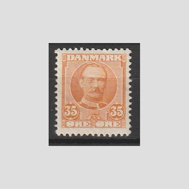 FRIMRKER DANMARK | 1912 - AFA 63a - Frederik VIII 35 re gul (UB) - Ubrugt