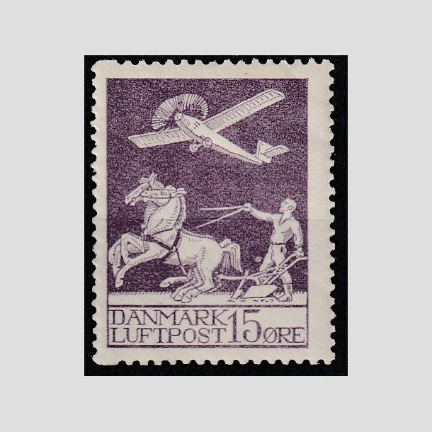 FRIMRKER DANMARK | 1925 - AFA 145 - Gl. Luftpost 15 re violet - Postfrisk