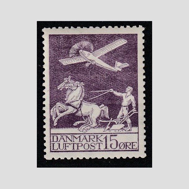 FRIMRKER DANMARK | 1925 - AFA 145 - Gl. Luftpost 15 re violet - Ubrugt