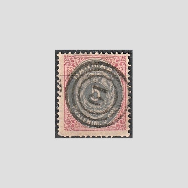 FRIMRKER DANMARK | 1875 - AFA 24 - 5 re rd/bl - Stemplet