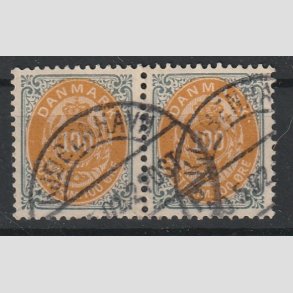 FRIM�RKER DANMARK | 1895 - AFA 31By - 100 �re gr�/gul i par - Stemplet