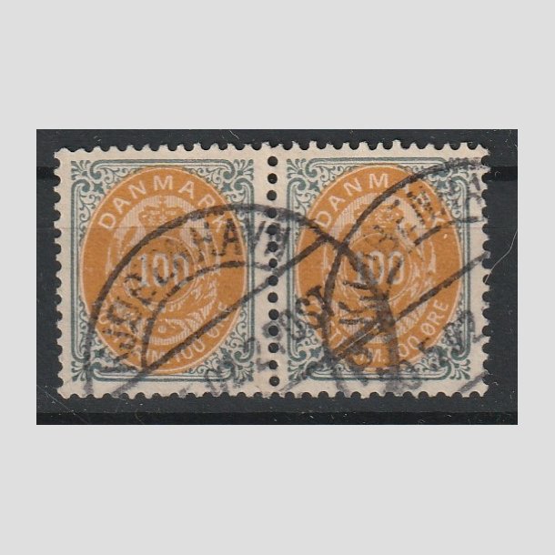 FRIMRKER DANMARK | 1895 - AFA 31By - 100 re gr/gul i par - Stemplet