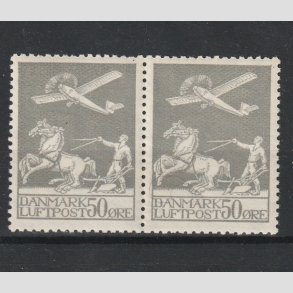 FRIMRKER DANMARK | 1929 - AFA 181 - Gl. Luftpost 50 re gr vandret par - Ubrugt