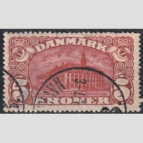 FRIMRKER DANMARK | 1915 - AFA 81 - 5 Kr. Centralposthus - Stemplet