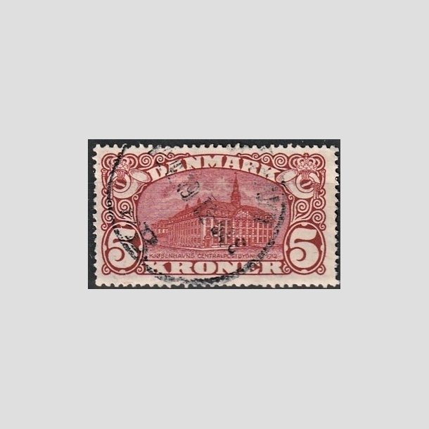 FRIMRKER DANMARK | 1915 - AFA 81 - 5 Kr. Centralposthus - Stemplet