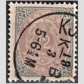 FRIM�RKER DANMARK | 1875 - AFA 26 - 12 �re gr�/violet - Stemplet