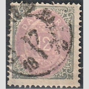 FRIM�RKER DANMARK | 1875 - AFA 26 - 12 �re gr�/violet - Stemplet