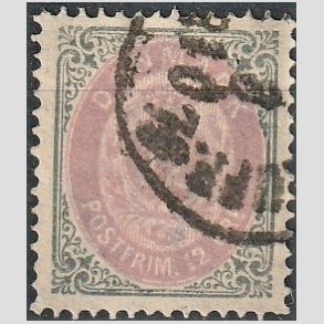 FRIM�RKER DANMARK | 1875 - AFA 26 - 12 �re gr�/violet - Stemplet
