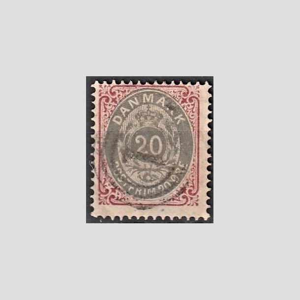 FRIMRKER DANMARK | 1875 - AFA 28 - 20 re rd/gr - Stemplet