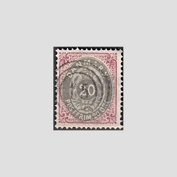 FRIMRKER DANMARK | 1875 - AFA 28 - 20 re rd/gr - Stemplet