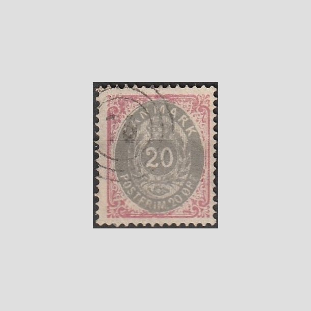 FRIMRKER DANMARK | 1875 - AFA 28 - 20 re rd/gr - Stemplet