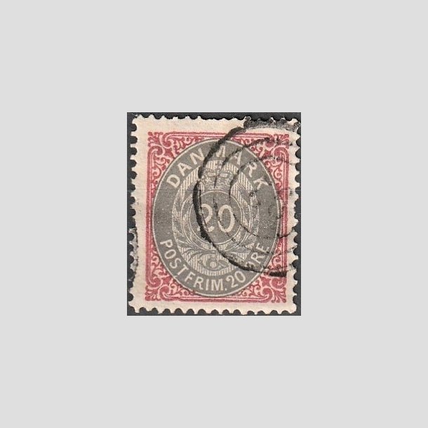 FRIMRKER DANMARK | 1875 - AFA 28 - 20 re rd/gr - Stemplet