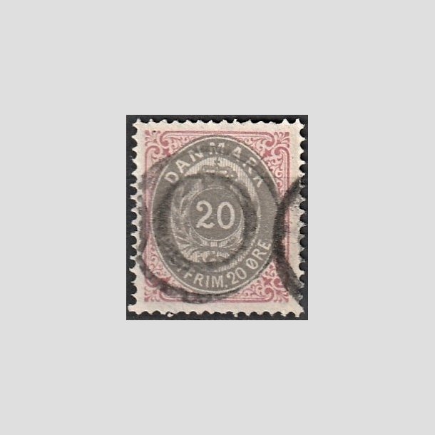 FRIMRKER DANMARK | 1875 - AFA 28 - 20 re rd/gr - Stemplet