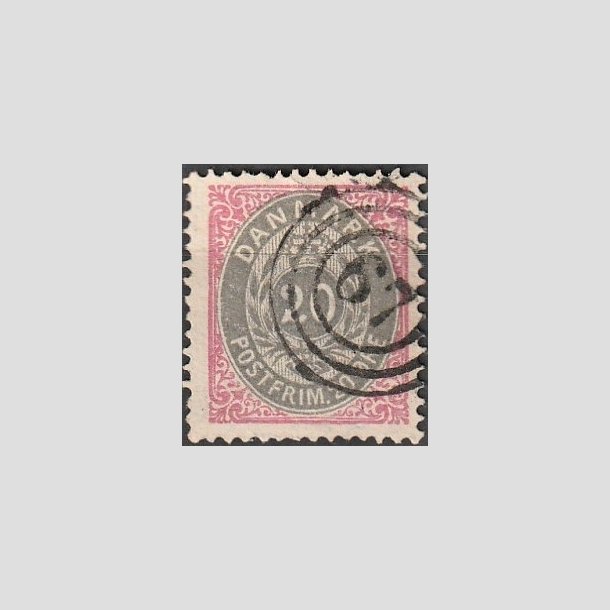 FRIMRKER DANMARK | 1875 - AFA 28 - 20 re rd/gr - Stemplet