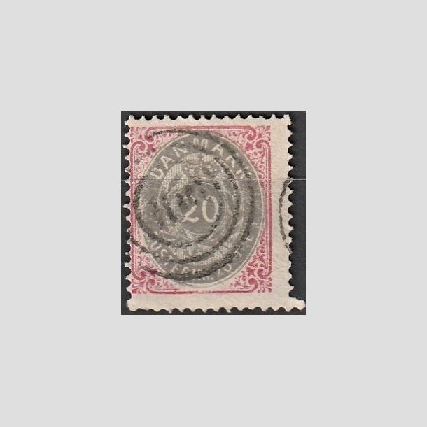 FRIMRKER DANMARK | 1875 - AFA 28 - 20 re rd/gr - Stemplet