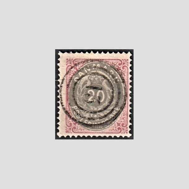 FRIMRKER DANMARK | 1875 - AFA 28 - 20 re rd/gr - Stemplet