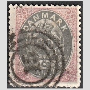 FRIM�RKER DANMARK | 1875 - AFA 28 - 20 �re r�d/gr� - Stemplet