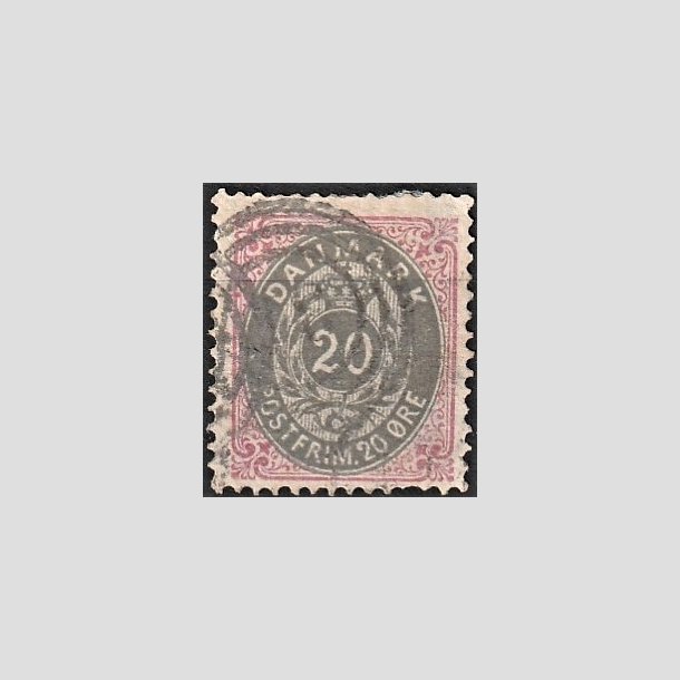 FRIMRKER DANMARK | 1875 - AFA 28 - 20 re rd/gr - Stemplet