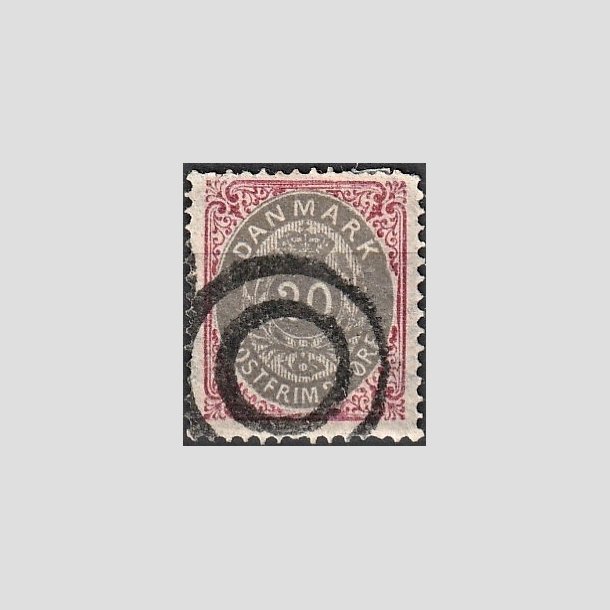 FRIMRKER DANMARK | 1875 - AFA 28 - 20 re rd/gr - Stemplet