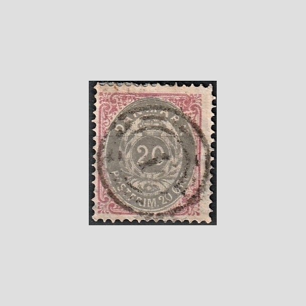 FRIMRKER DANMARK | 1875 - AFA 28 - 20 re rd/gr - Stemplet