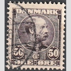 FRIMRKER DANMARK | 1904-05 - AFA 50 - Chr. IX 50 re lilla - Stemplet