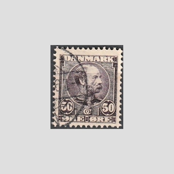 FRIMRKER DANMARK | 1904-05 - AFA 50 - Chr. IX 50 re lilla - Stemplet