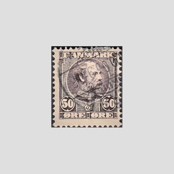 FRIMRKER DANMARK | 1904-05 - AFA 50 - Chr. IX 50 re lilla - Stemplet