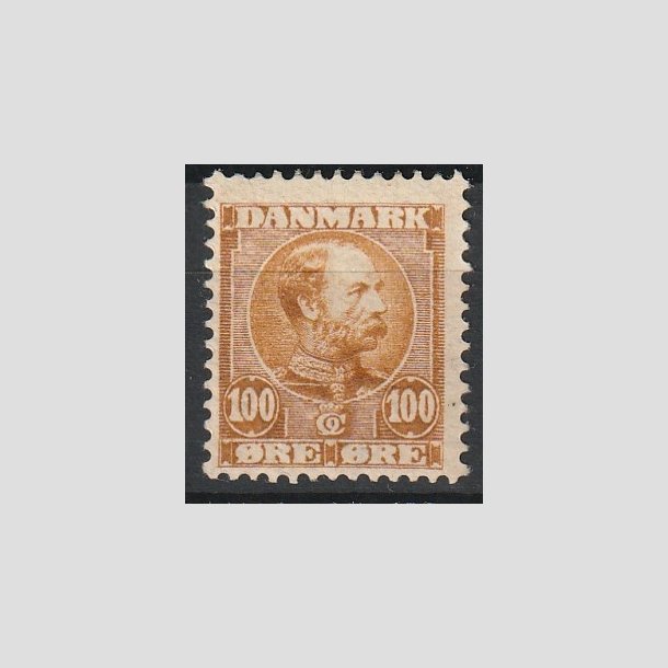 FRIMRKER DANMARK | 1904-05 - AFA 51 - Chr. IX 100 re gulbrun - Ubrugt