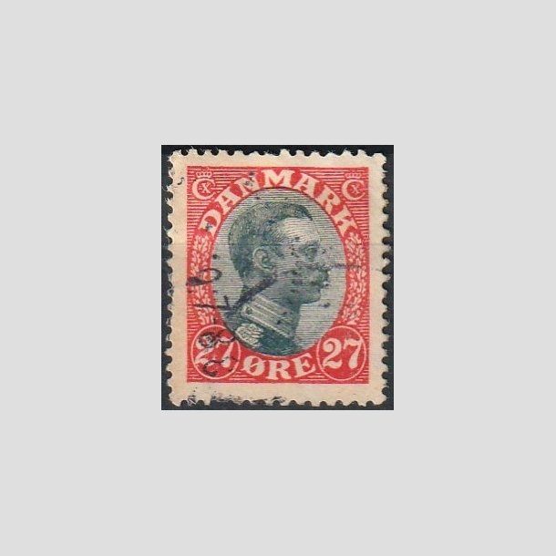 FRIMRKER DANMARK | 1918-20 - AFA 102 - Chr. X 27 re rd/sort - Stemplet