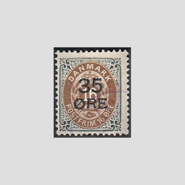 FRIMRKER DANMARK | 1912 - AFA 60 - 35/16 res Provisorier gr/brun - Ubrugt