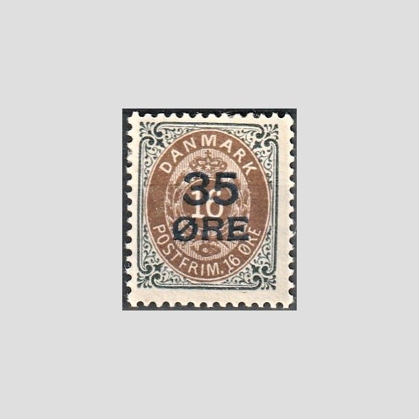 FRIMRKER DANMARK | 1912 - AFA 60 - 35/16 res Provisorier gr/brun - Ubrugt