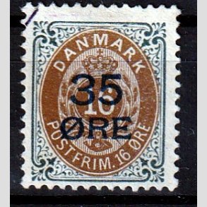 FRIMRKER DANMARK | 1912 - AFA 60 - 35/16 res Provisorier gr/brun - Stemplet