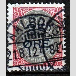 FRIMRKER DANMARK | 1912 - AFA 61 - 35/20 res Provisorier karmin/gr - Stemplet