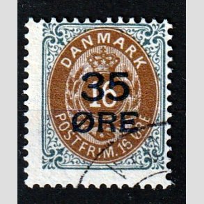 FRIMRKER DANMARK | 1912 - AFA 60 - 35/16 res Provisorier gr/brun - Stemplet