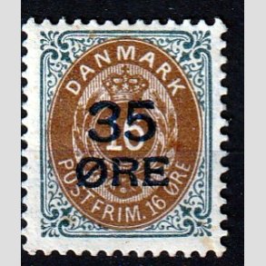 FRIMRKER DANMARK | 1912 - AFA 60 - 35/16 res Provisorier gr/brun - Postfrisk