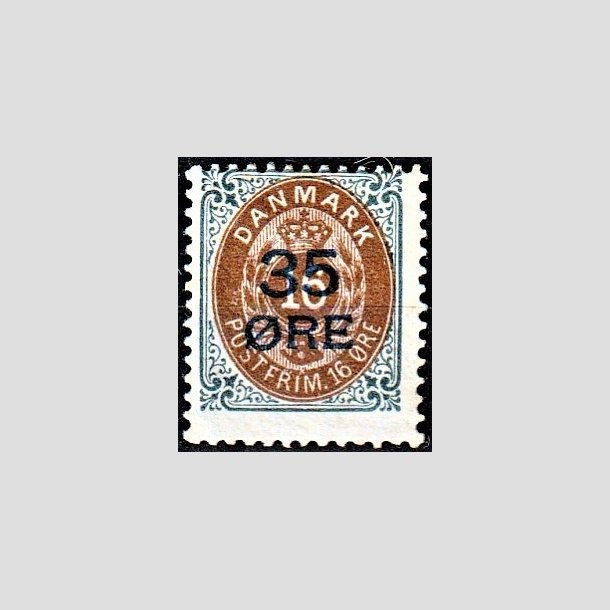 FRIMRKER DANMARK | 1912 - AFA 60 - 35/16 res Provisorier gr/brun - Ubrugt